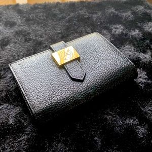 Genuine leather initial card holder